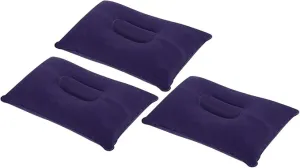 PATIKIL Inflatable Pillow, 3 Pack Ultralight Camping Travel Pillow Desk Rest Neck Support for Hiking Backpacking Office, Dark Purple