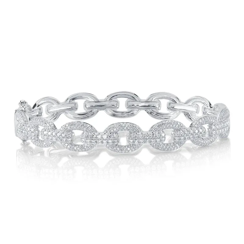 Pavé Chain Link Diamond Bangle