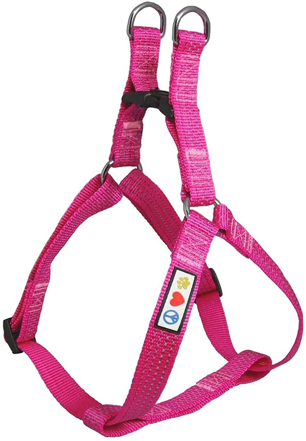 Pawtitas Pet Soft Adjustable Step-in Reflective Puppy / Dog Harness Small Pink