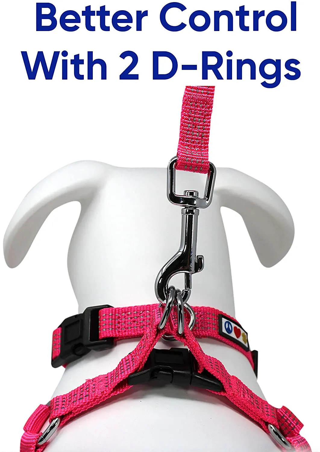 Pawtitas Pet Soft Adjustable Step-in Reflective Puppy / Dog Harness Small Pink