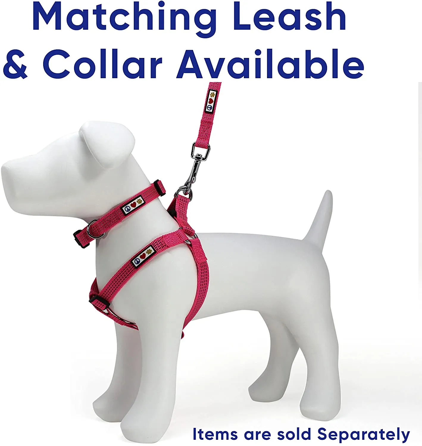 Pawtitas Pet Soft Adjustable Step-in Reflective Puppy / Dog Harness Small Pink