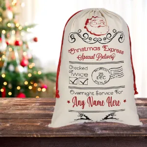 Personalised Christmas Present Gift Sack