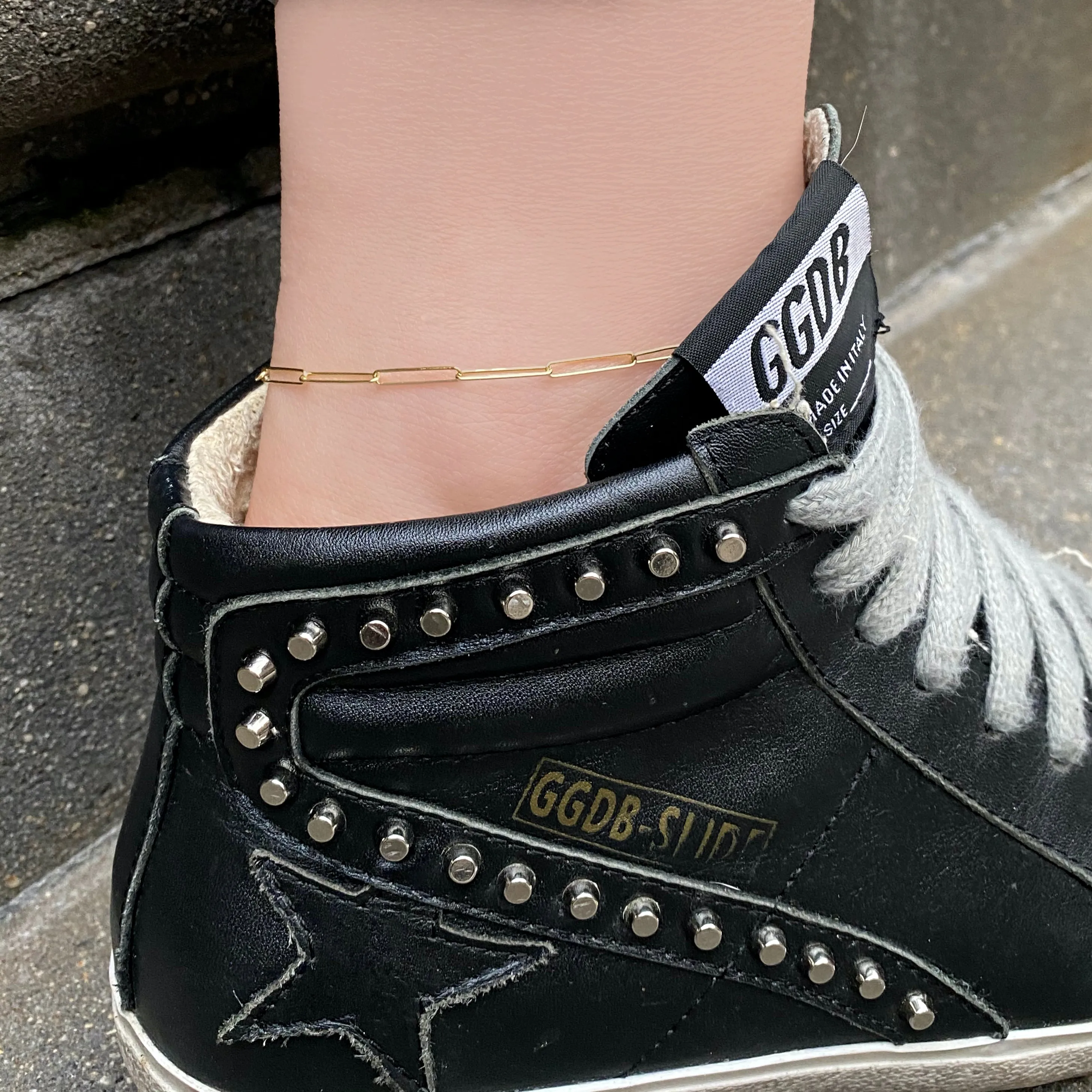 Petite Paperclip Anklet