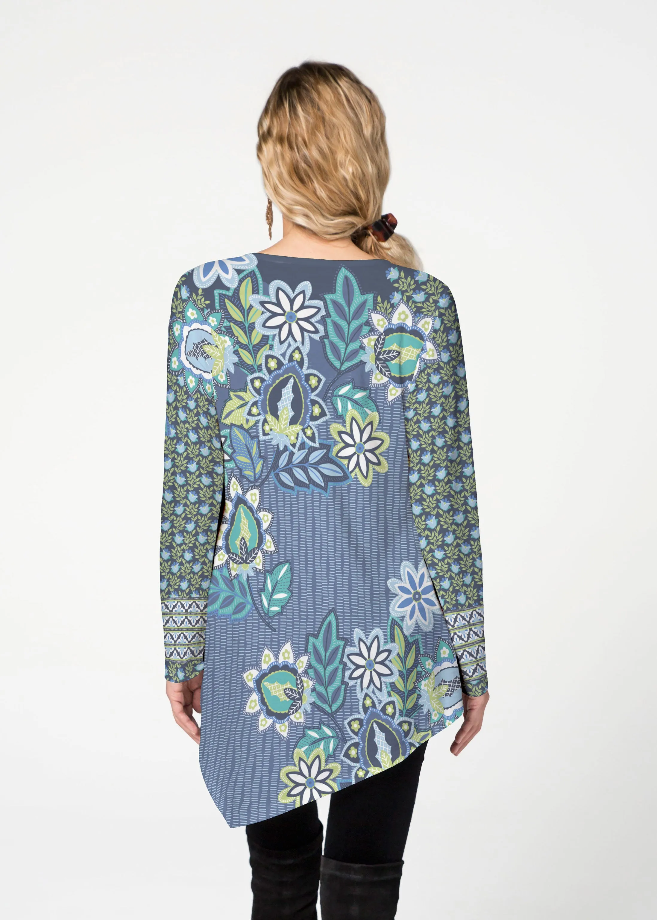 Phoebe (13581) ~ Asymmetrical French Terry Tunic