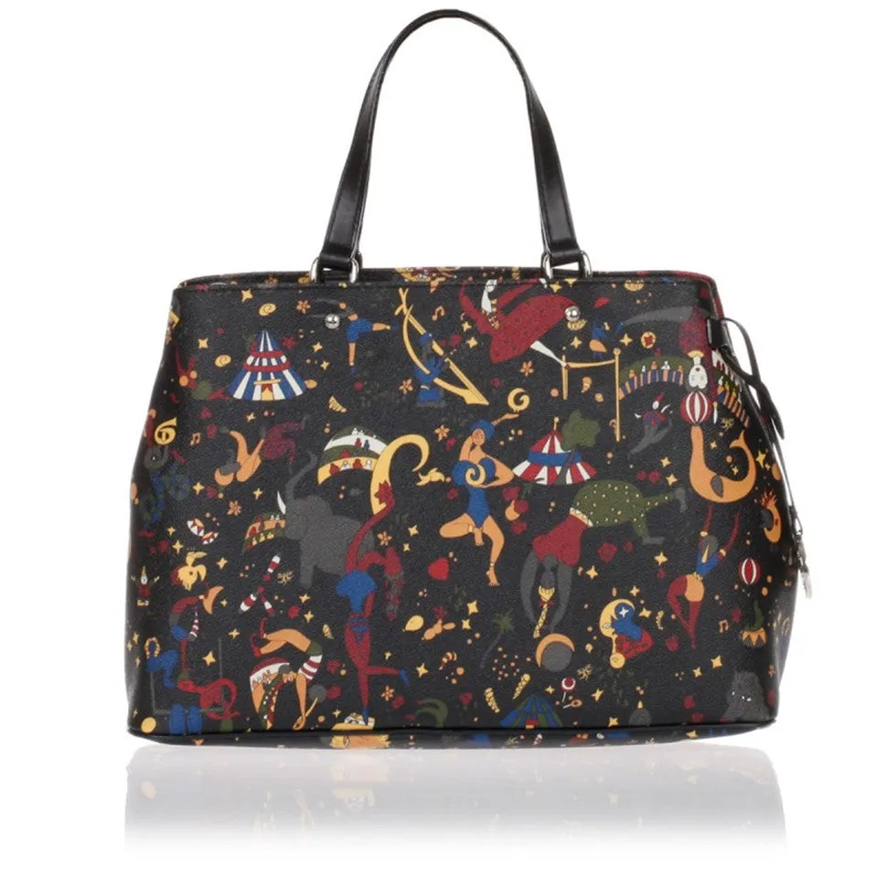 Piero Guidi Magic Circus - 14 x 9 in. Brown or Black Handbag
