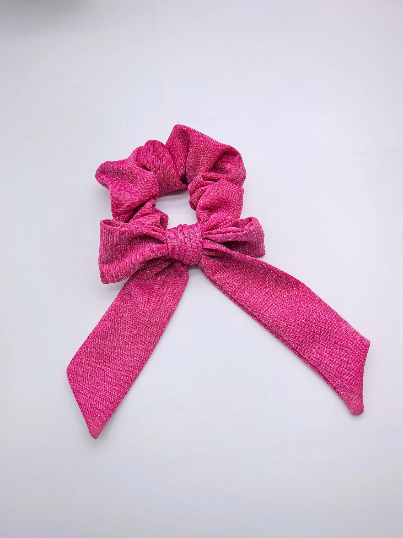 Pink and Red Solids Bow Strip and Scrunchie Collection