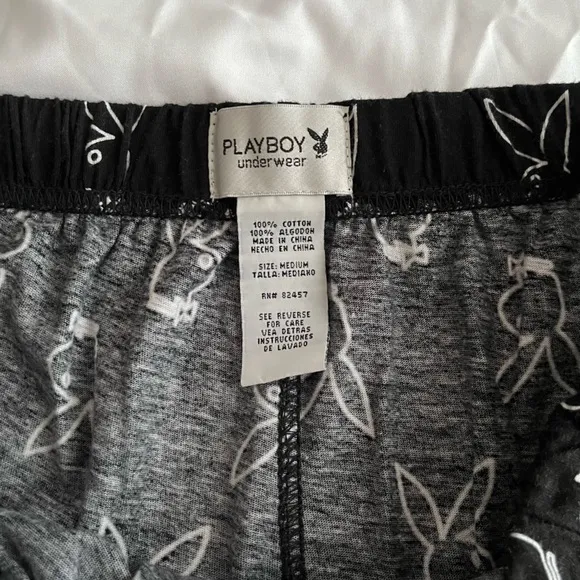 Playboy Y2K Monogram Black Bunny Lounge Pants