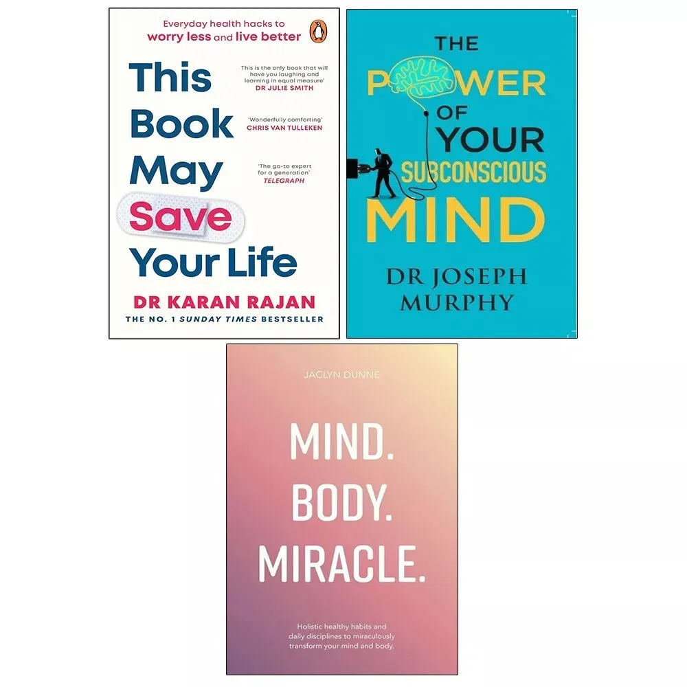 Power of Your Subconcious,This Book May Save Your Life,Mind Body Miracle 3 Books Set
