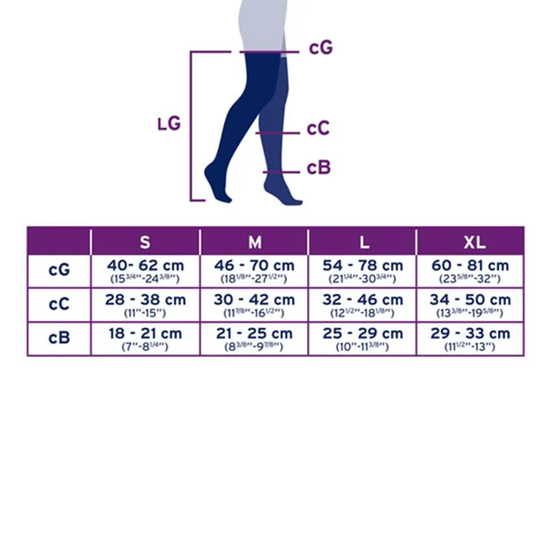 PR/1 JOBST MEDICAL LEG WEAR, MEN, RIBBED, THIGH HIGH W/SIL DOT BAND, 20-30MMHG, XL, KHAKI, CLOSED TOE
