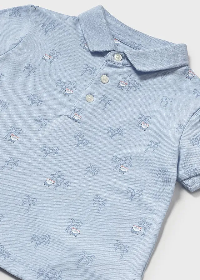 PRE ORDER - NEW SS25 Mayoral Boys Polo Top 1109 Sky/66