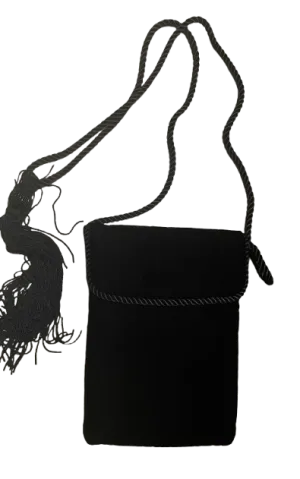 Principles Vintage Black Velvet Crossbody Bag