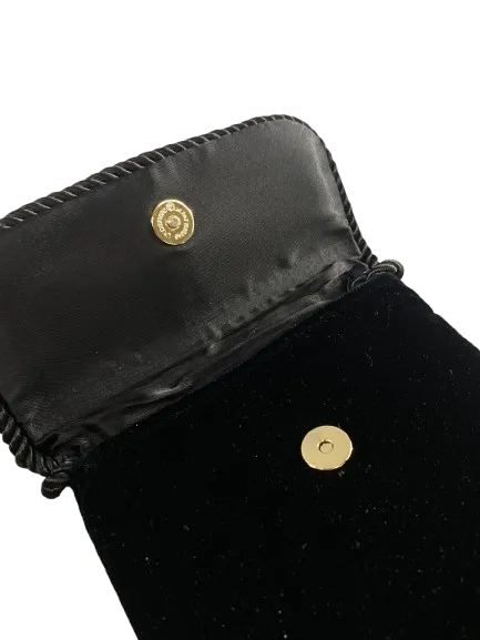 Principles Vintage Black Velvet Crossbody Bag