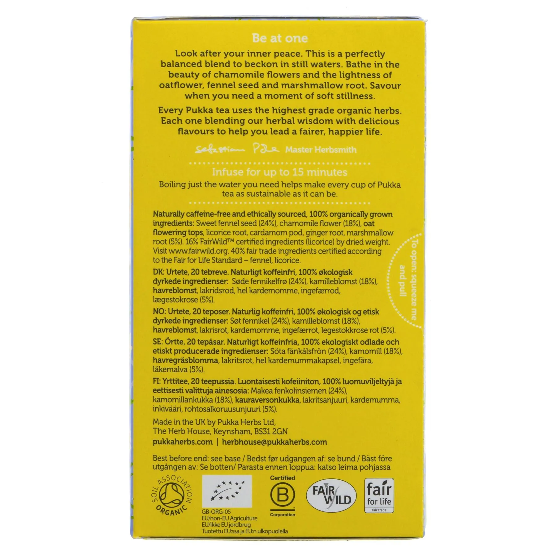 Pukka | Relax - chamomile, fennel, marshmallow | 20 bags