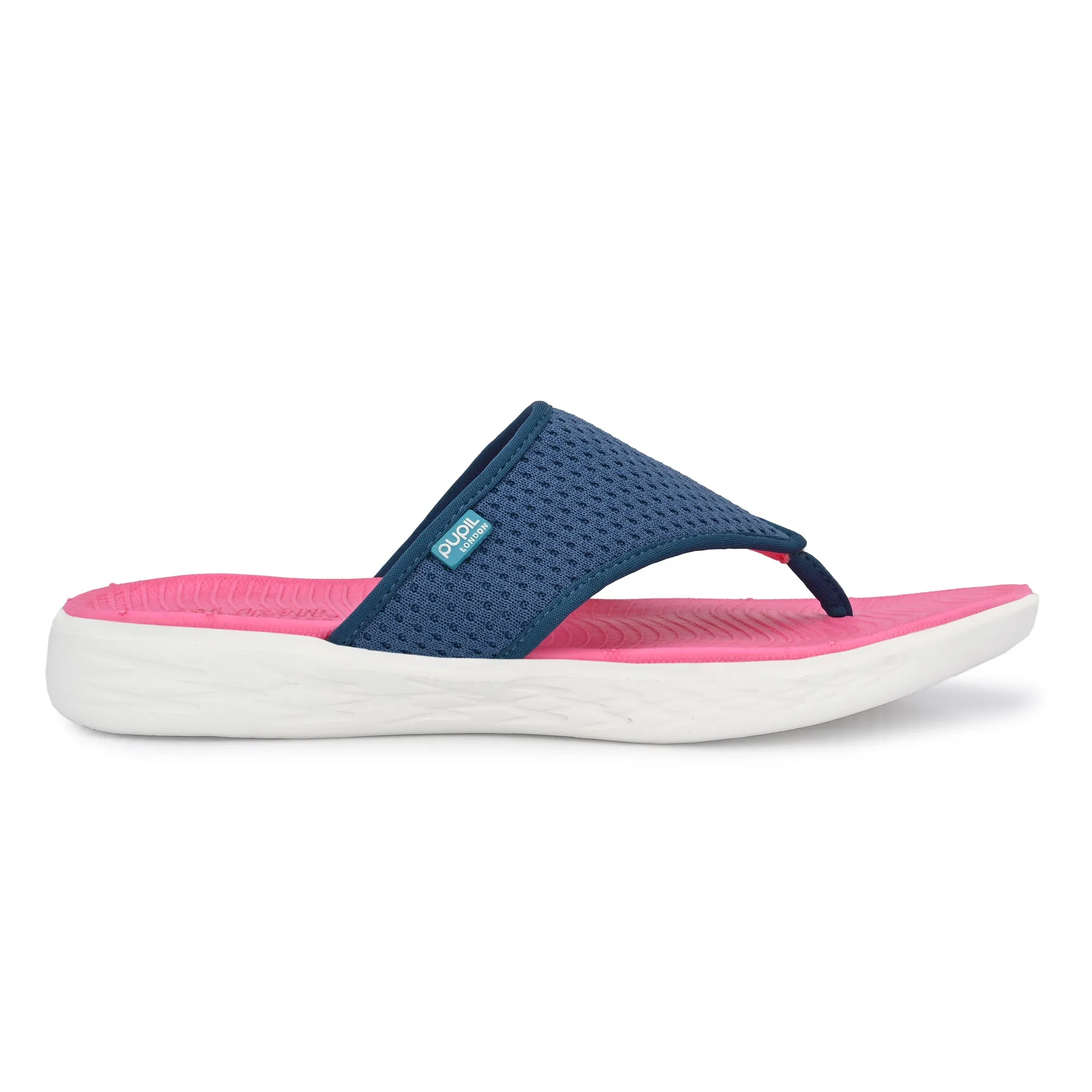 Pupil London Women's KENT-101, Flip-Flop, Pink & Blue