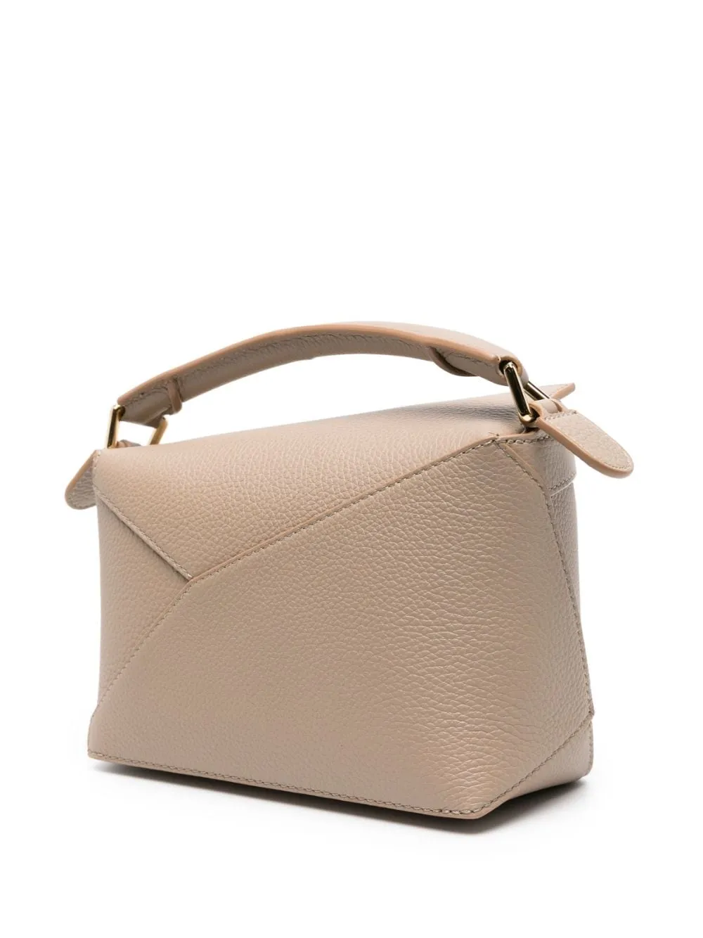 Puzzle edge mini leather handbag