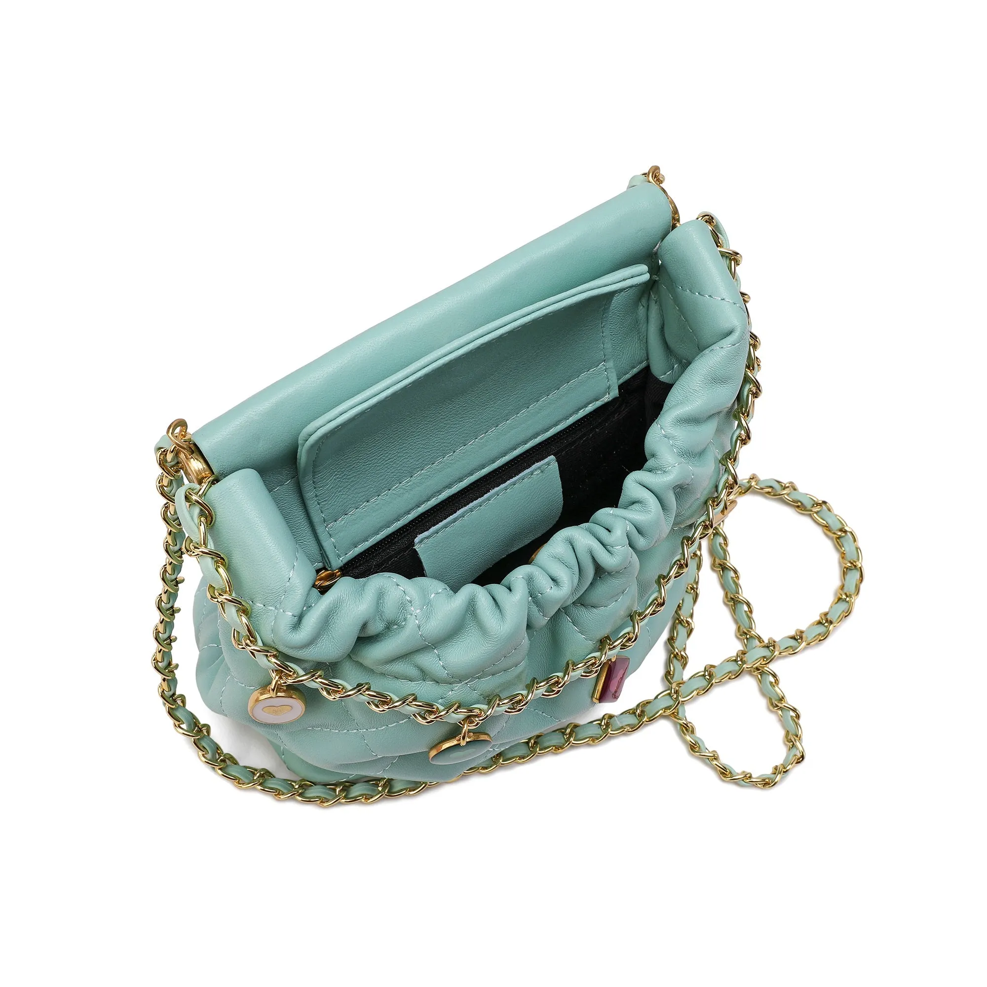 Quilted Sheepskin Leather Crossbody