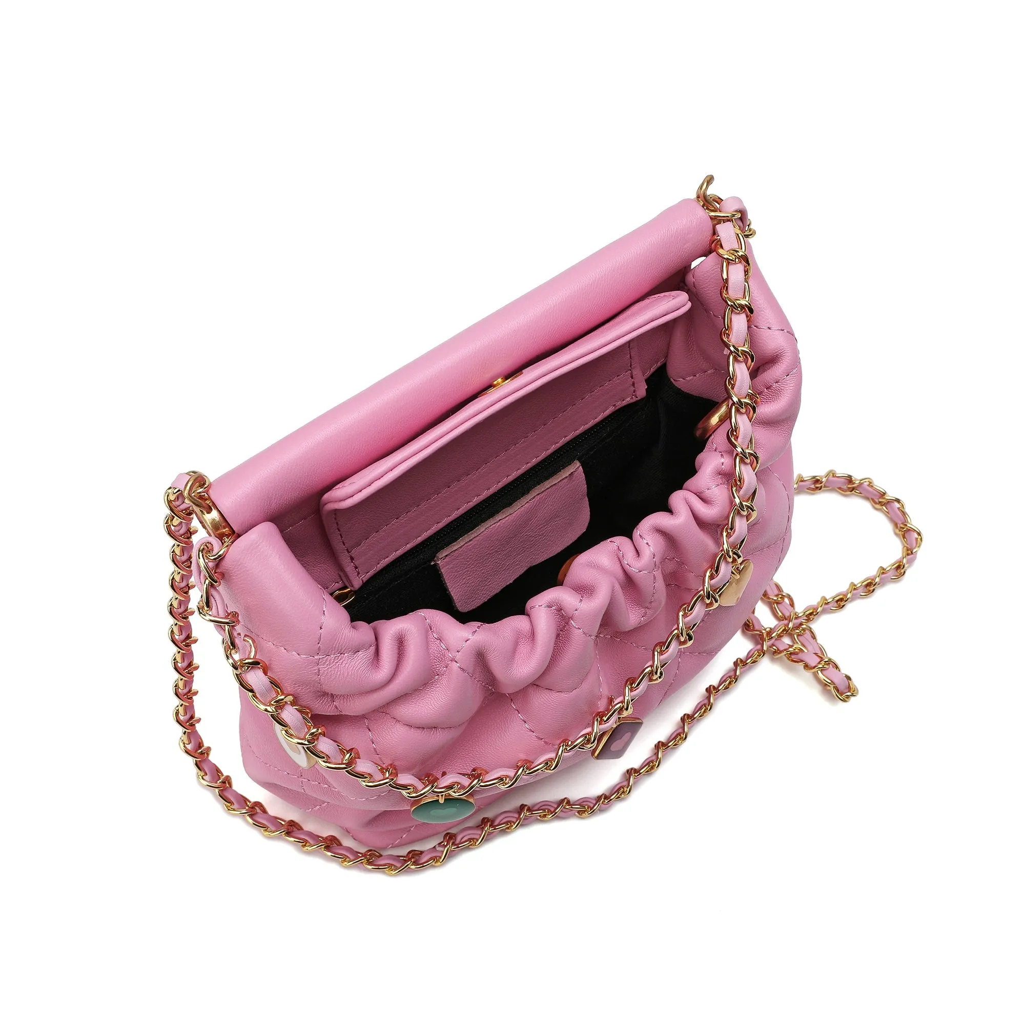 Quilted Sheepskin Leather Crossbody