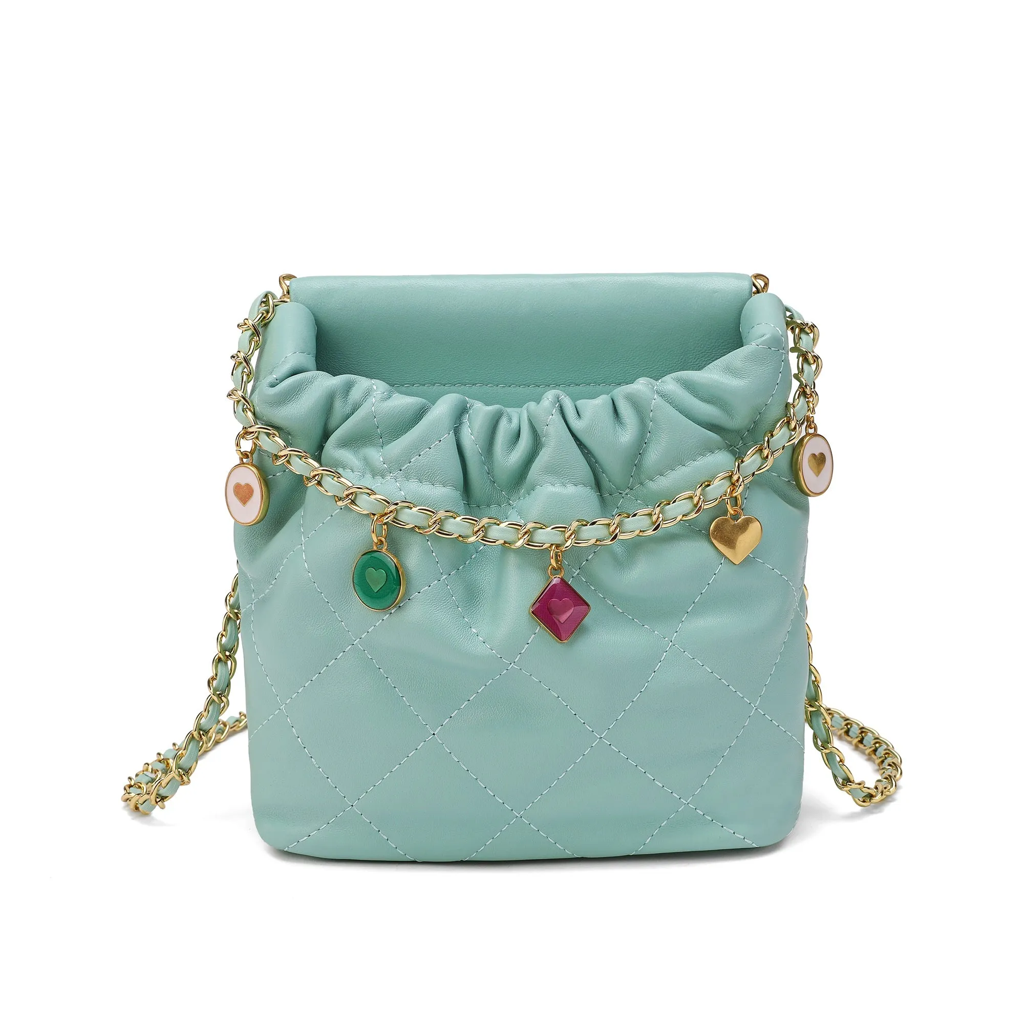 Quilted Sheepskin Leather Crossbody