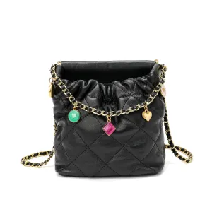 Quilted Sheepskin Leather Crossbody