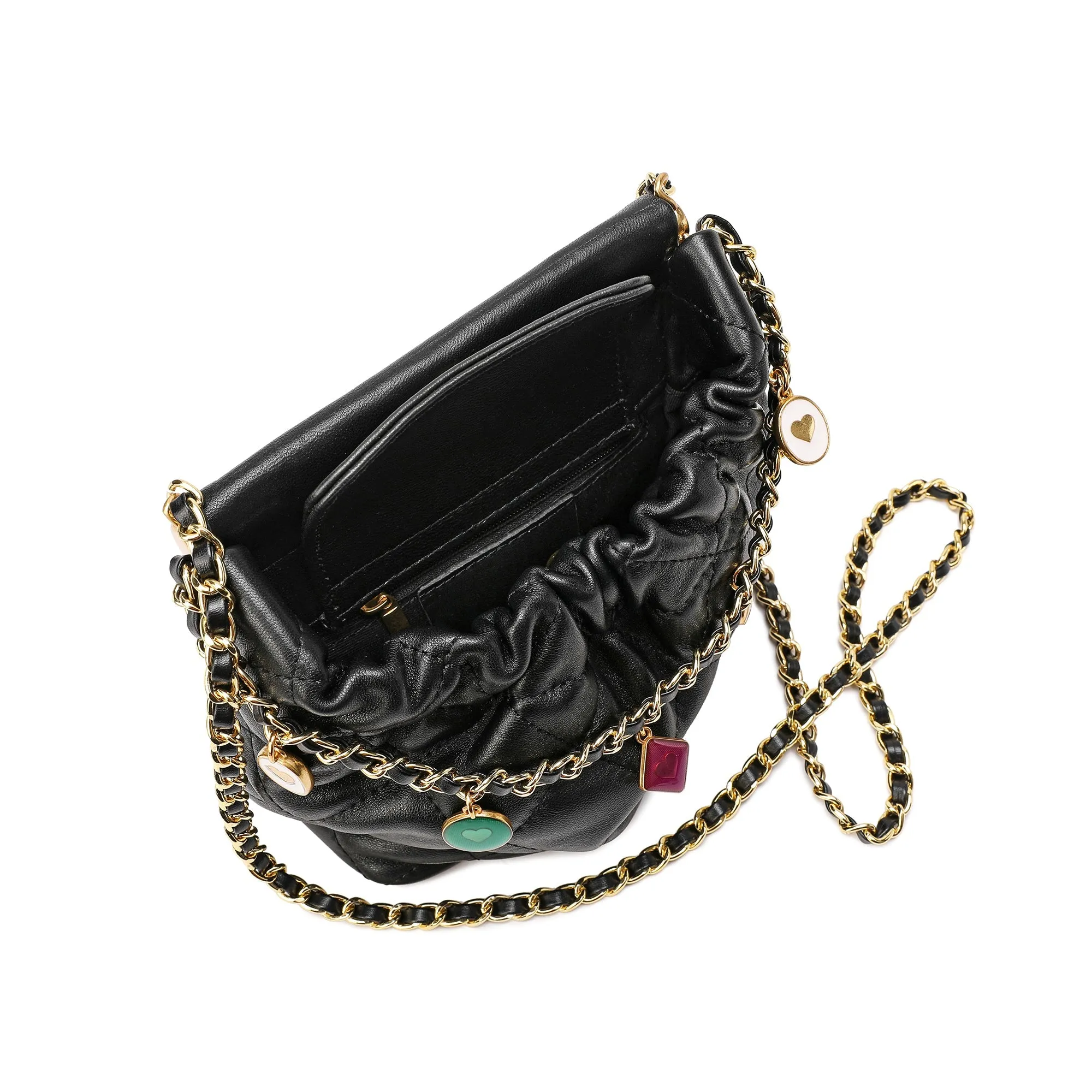 Quilted Sheepskin Leather Crossbody