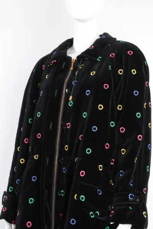 Quilted Velvet Rainbow Ring Parka