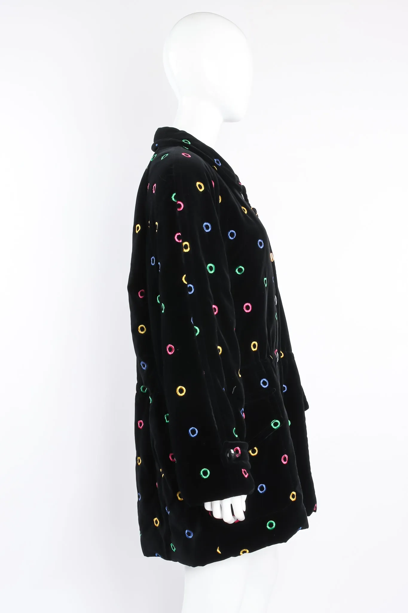 Quilted Velvet Rainbow Ring Parka