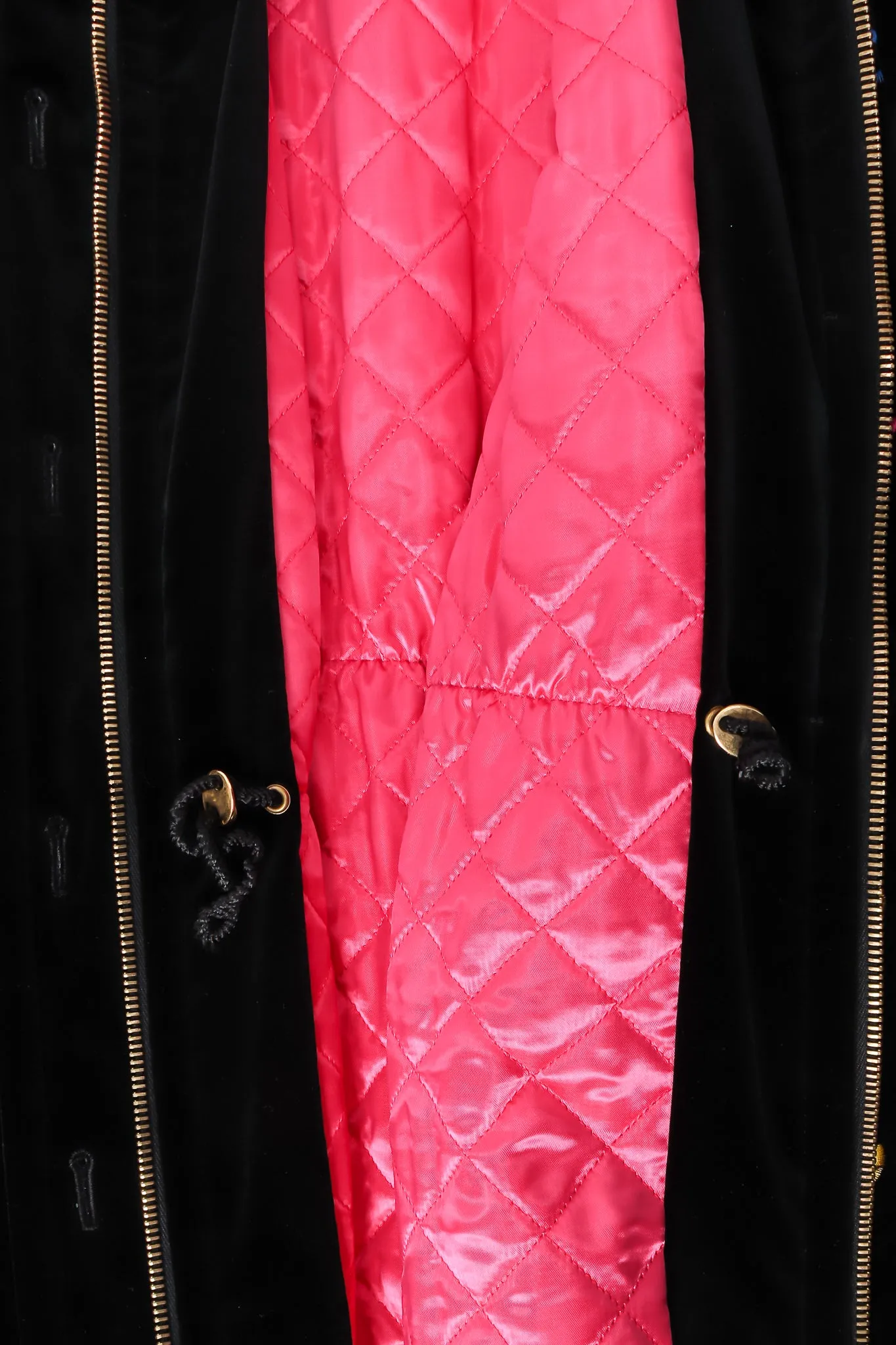 Quilted Velvet Rainbow Ring Parka
