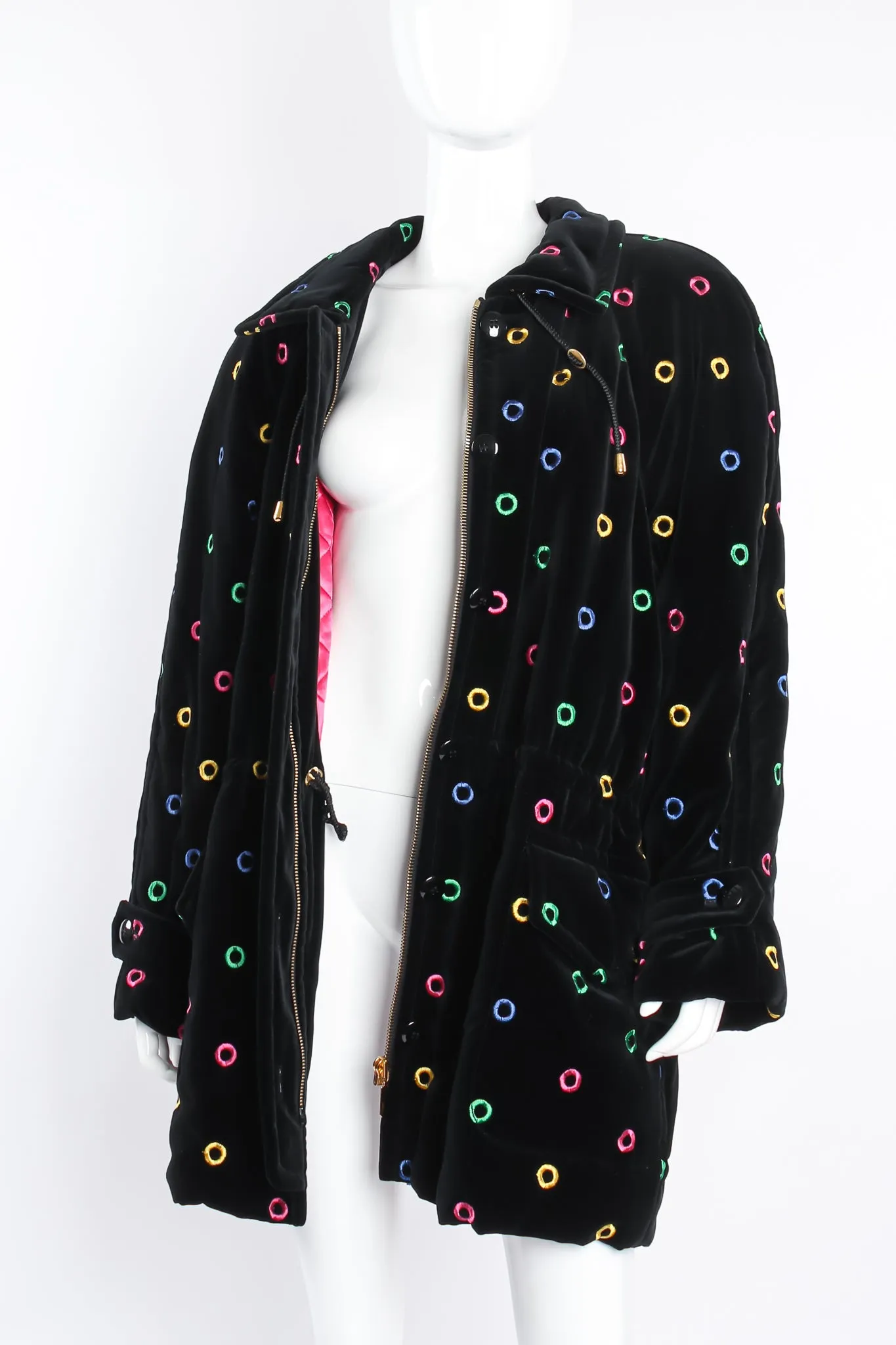 Quilted Velvet Rainbow Ring Parka