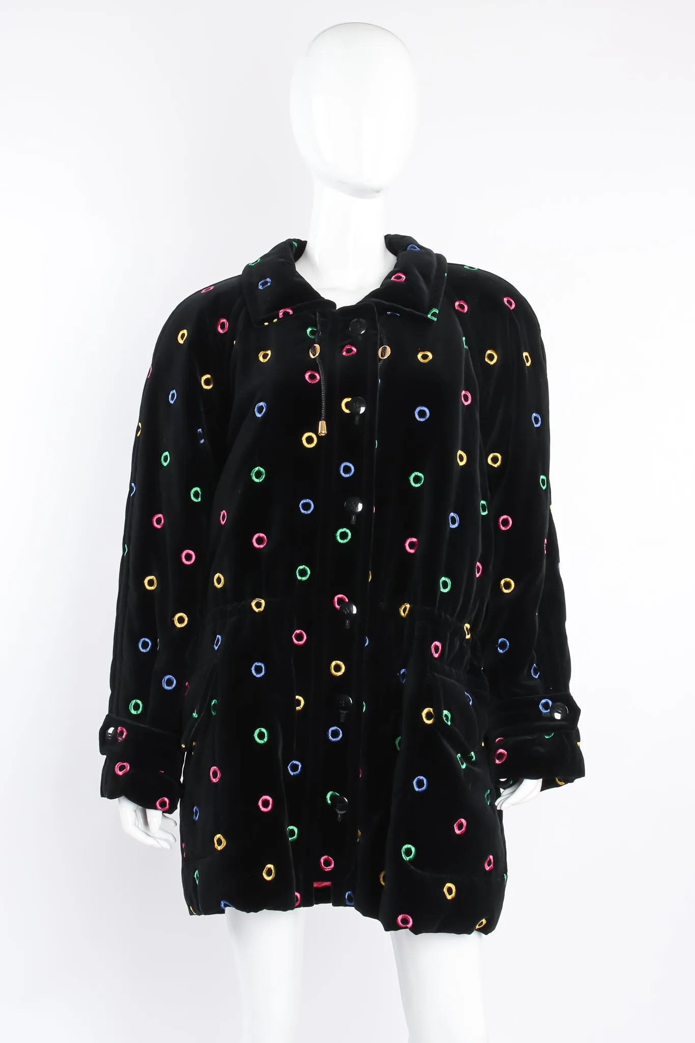 Quilted Velvet Rainbow Ring Parka