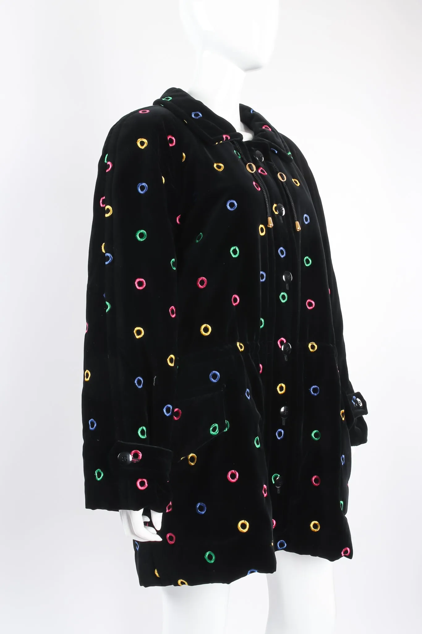 Quilted Velvet Rainbow Ring Parka