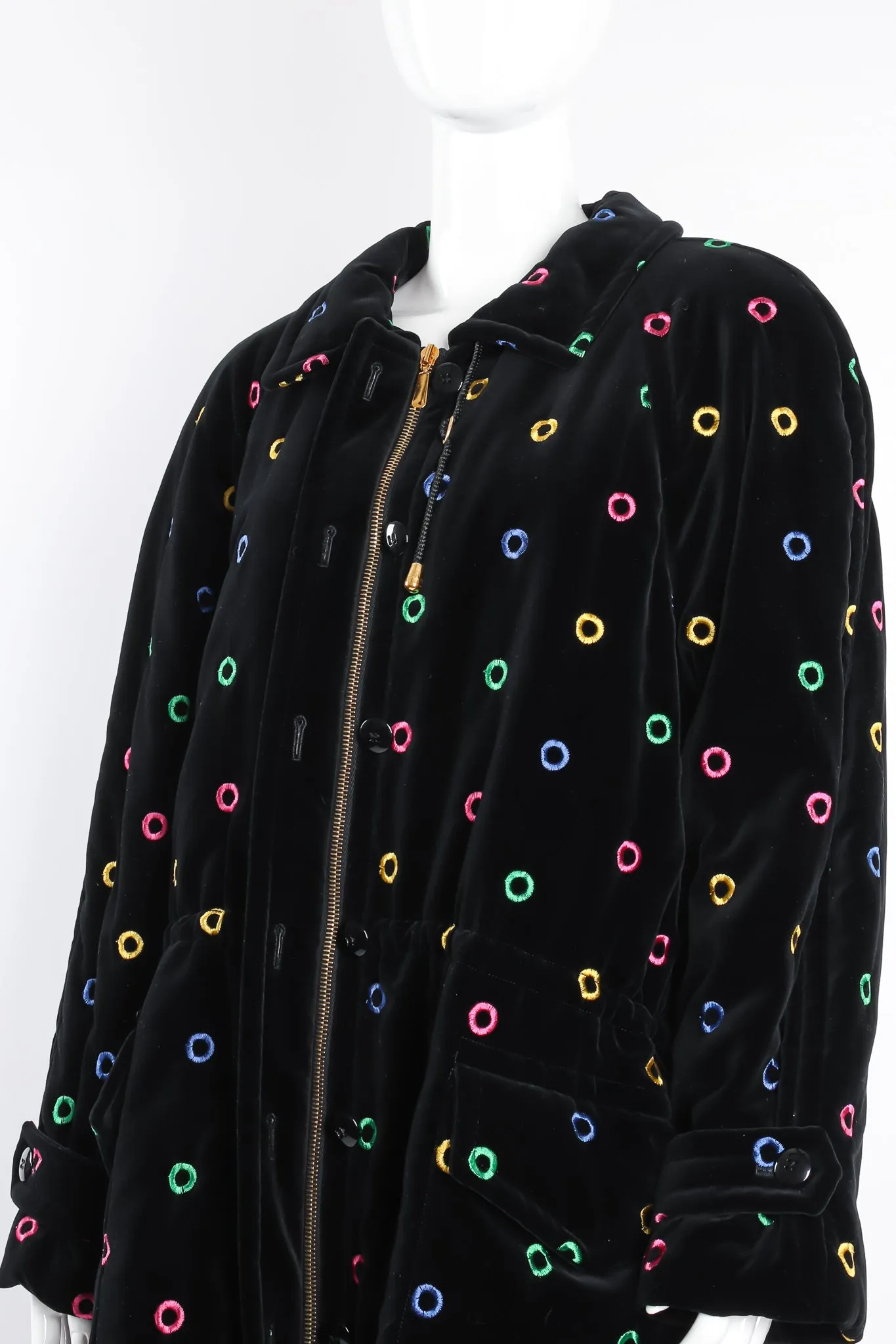 Quilted Velvet Rainbow Ring Parka