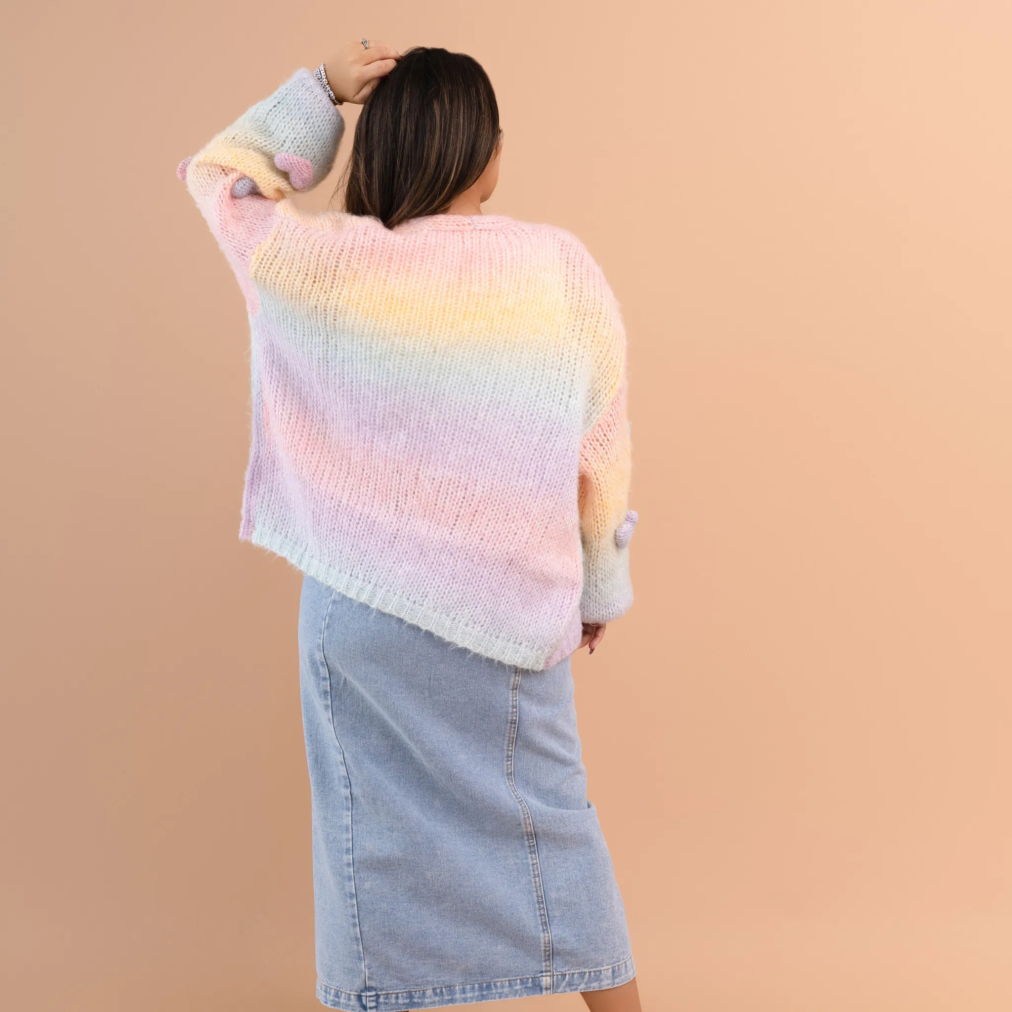Rainbow Heart Cardigan