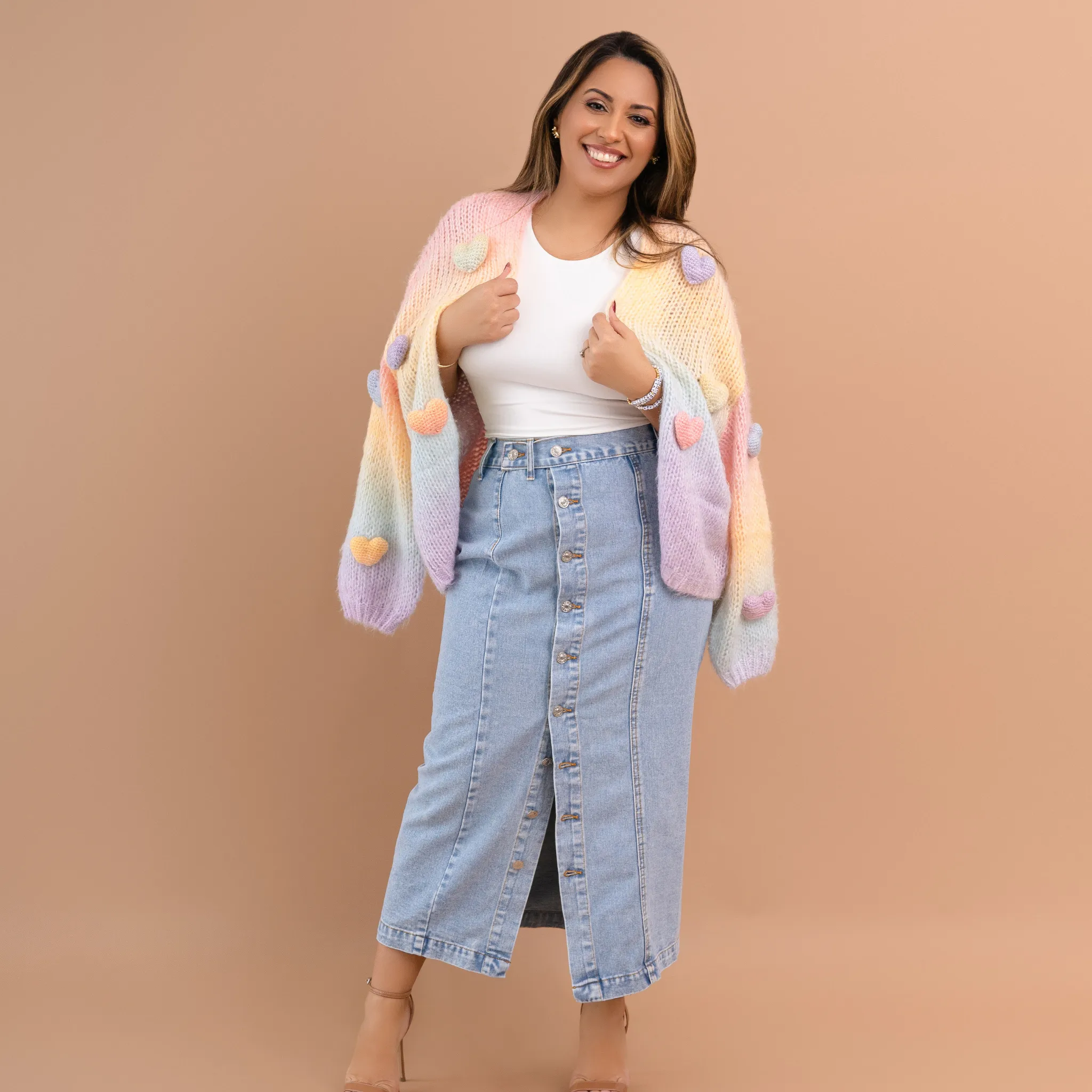 Rainbow Heart Cardigan