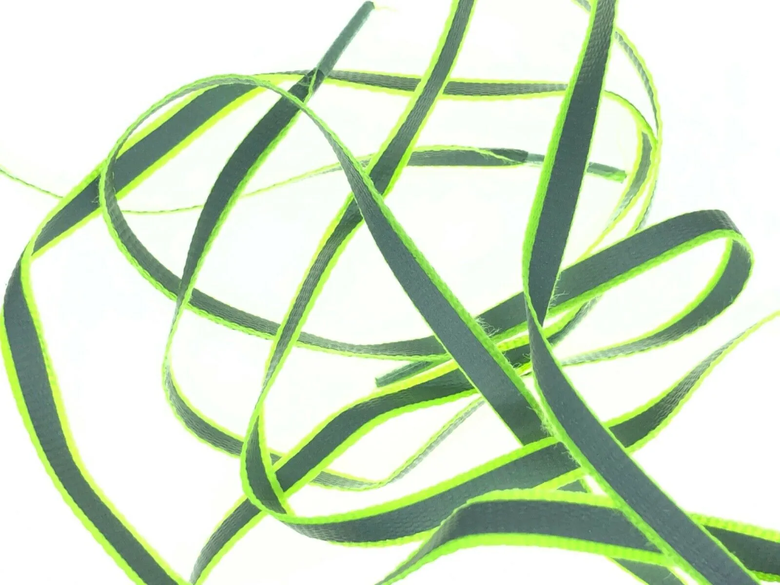 Reflective Stripe Strip Neon Coloured Shoelaces Reflecting Laces
