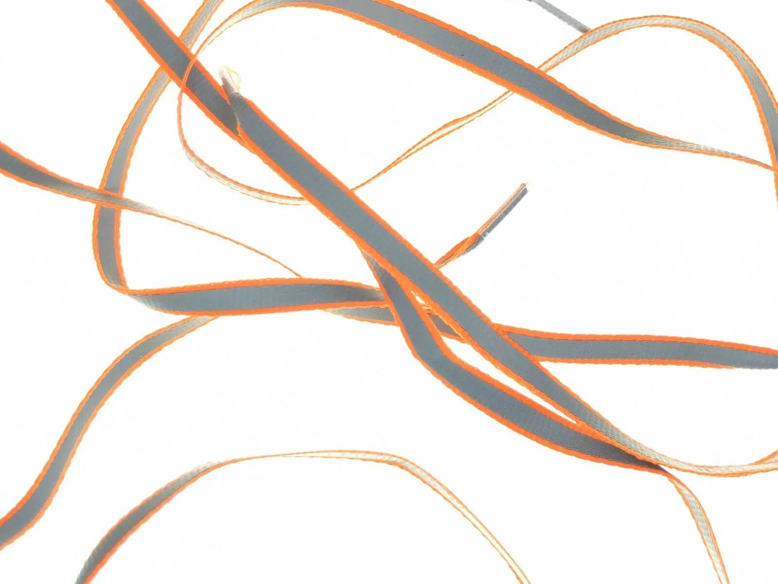 Reflective Stripe Strip Neon Coloured Shoelaces Reflecting Laces