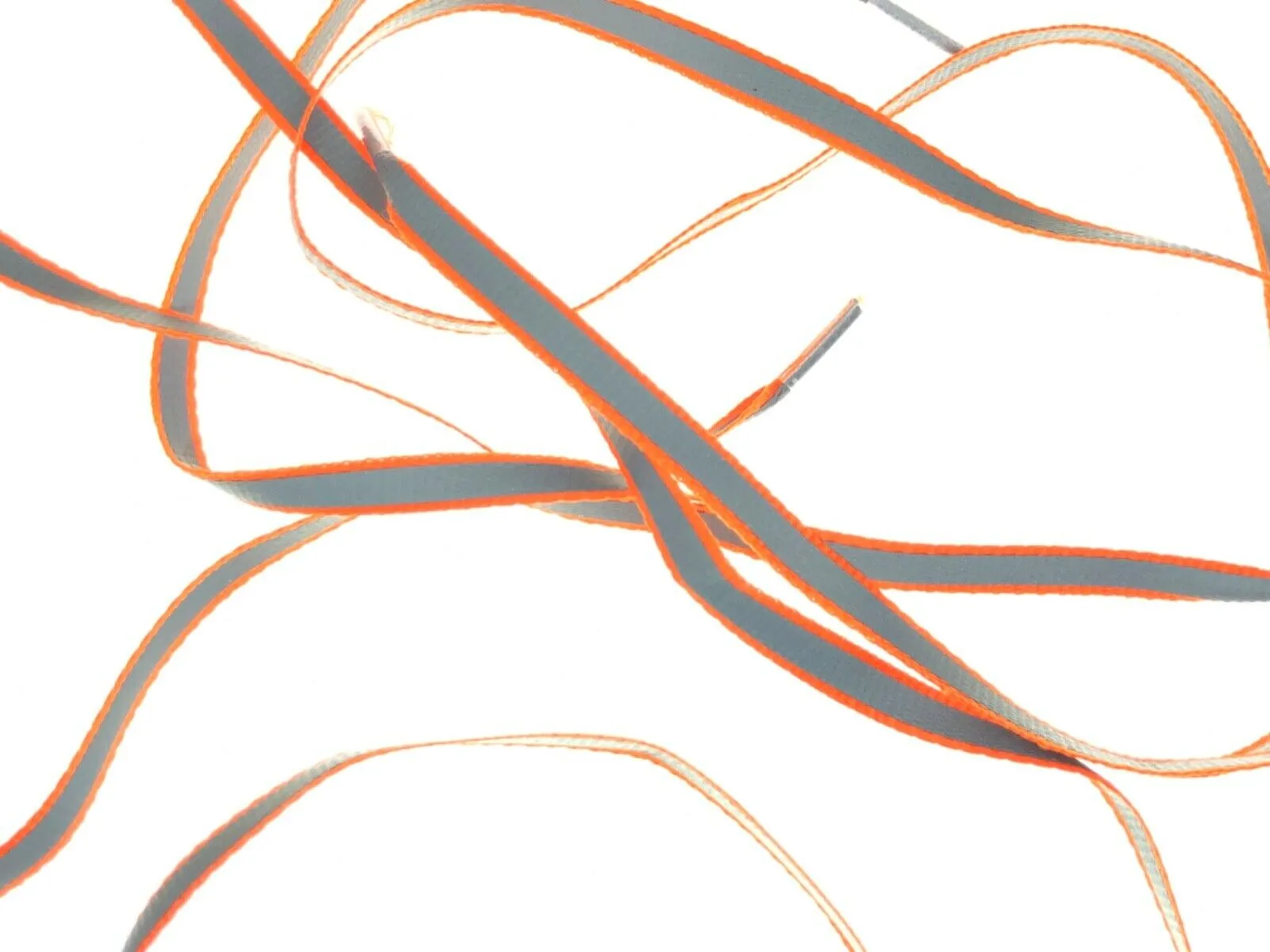 Reflective Stripe Strip Neon Coloured Shoelaces Reflecting Laces