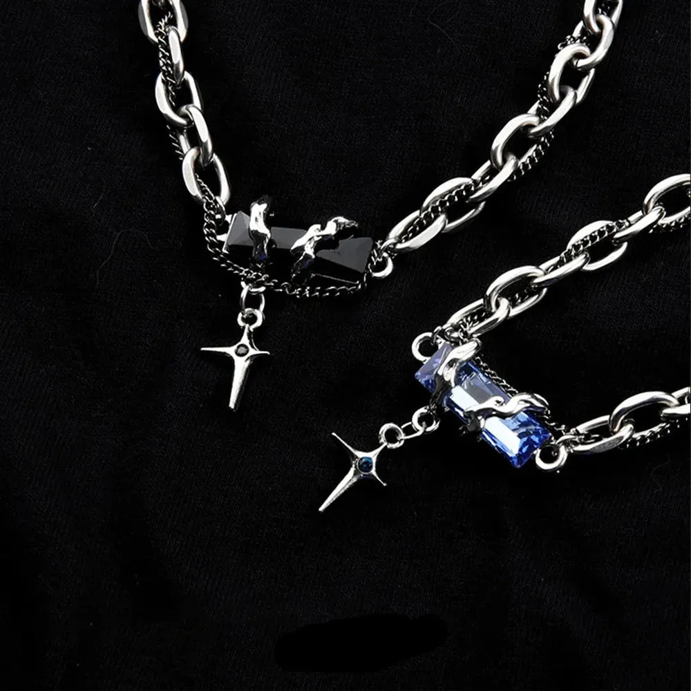Retro Black Zircon Star Bracelet