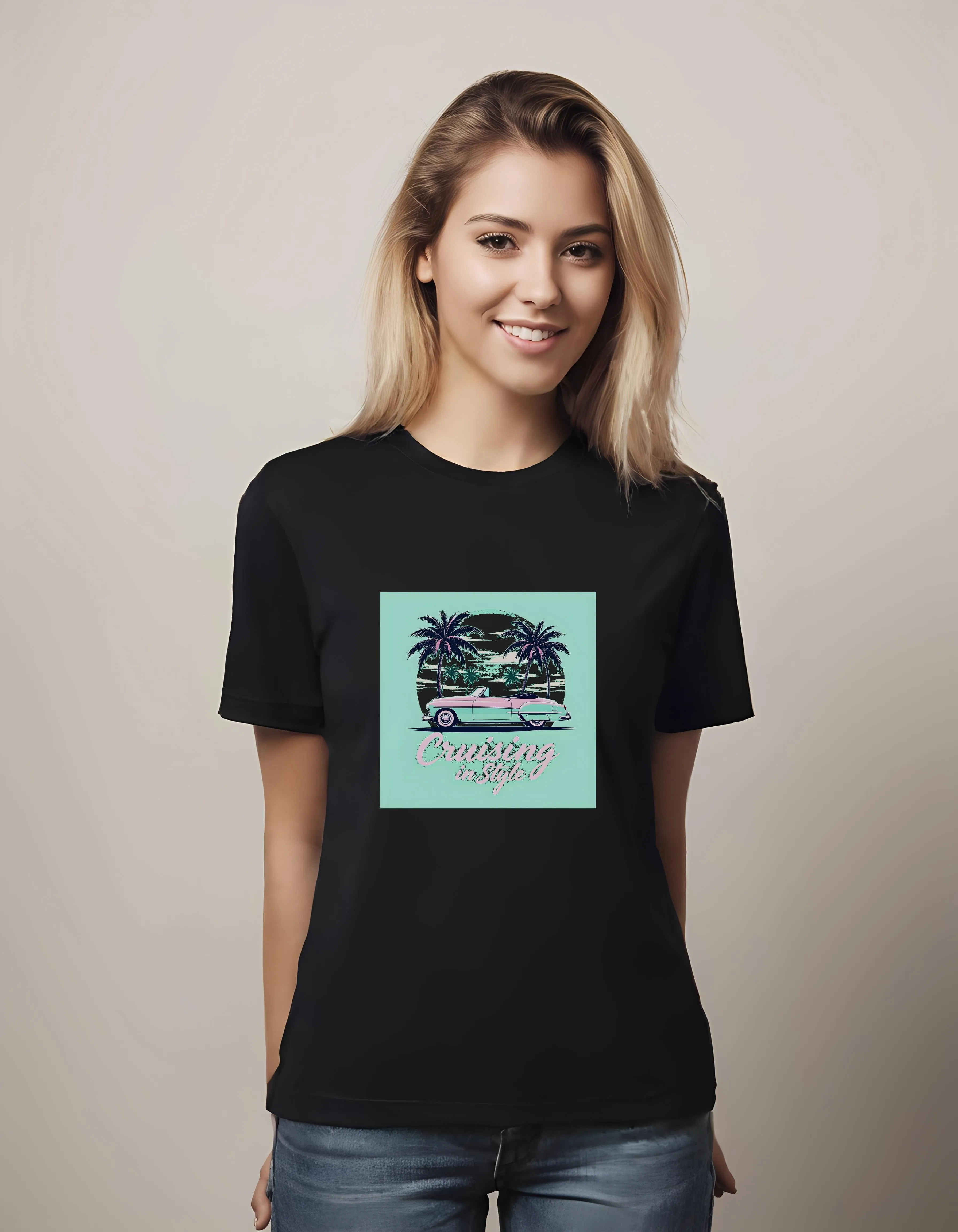Retro Convertible Cruising in Style | Classic T-Shirt (Unisex)