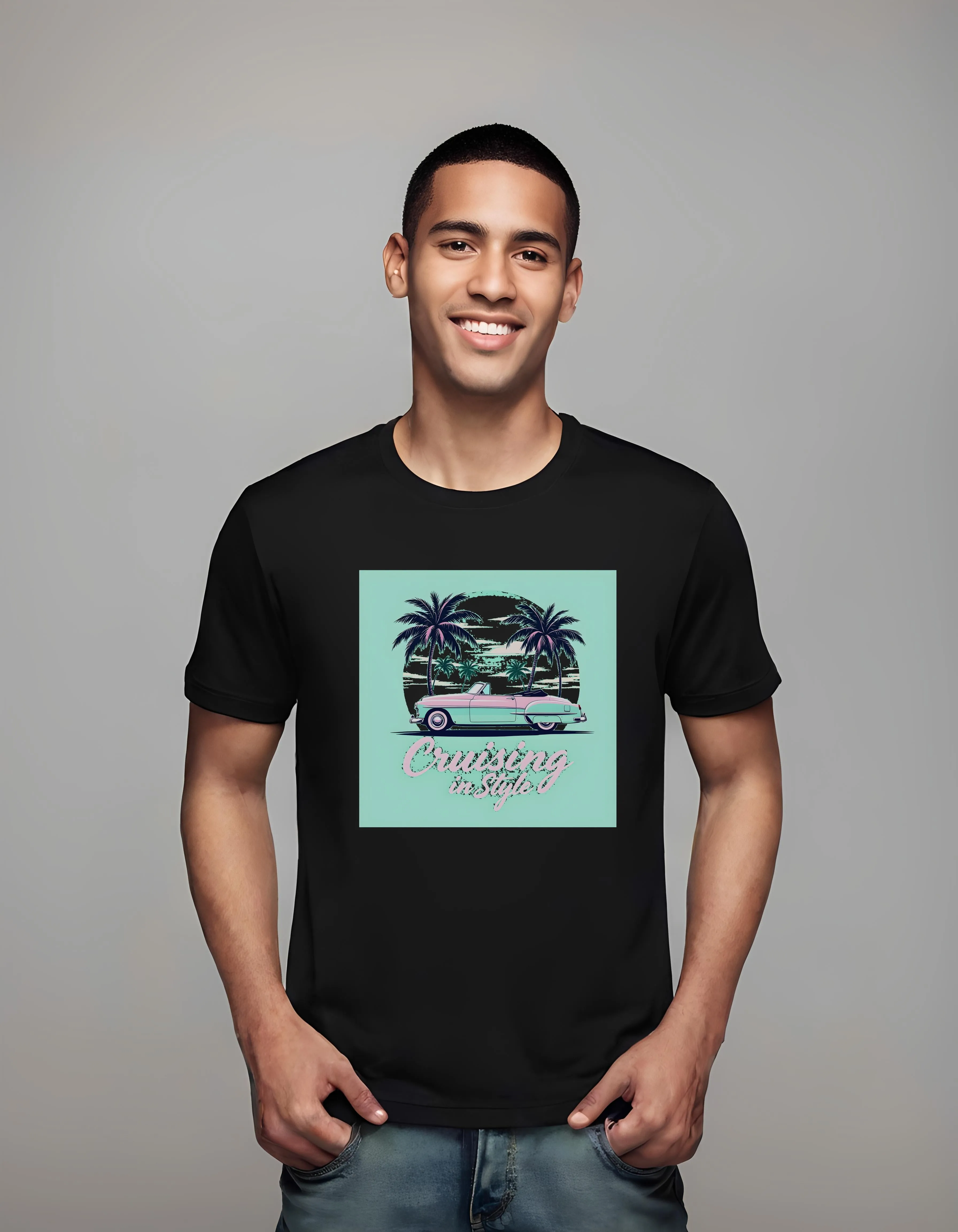 Retro Convertible Cruising in Style | Classic T-Shirt (Unisex)