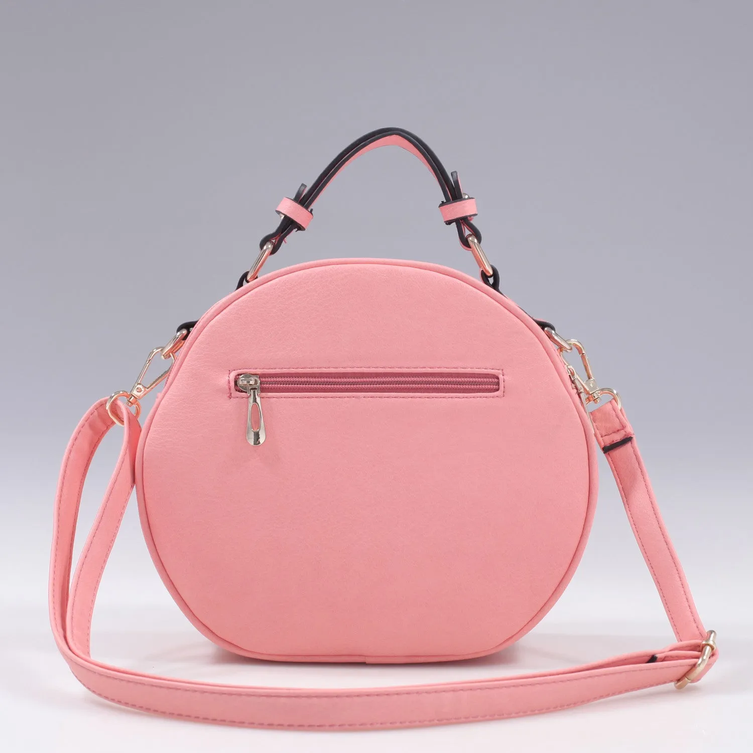 Retro Faux Leather Dual Compartments Crossbody Mod Satchel Handbag Purse
