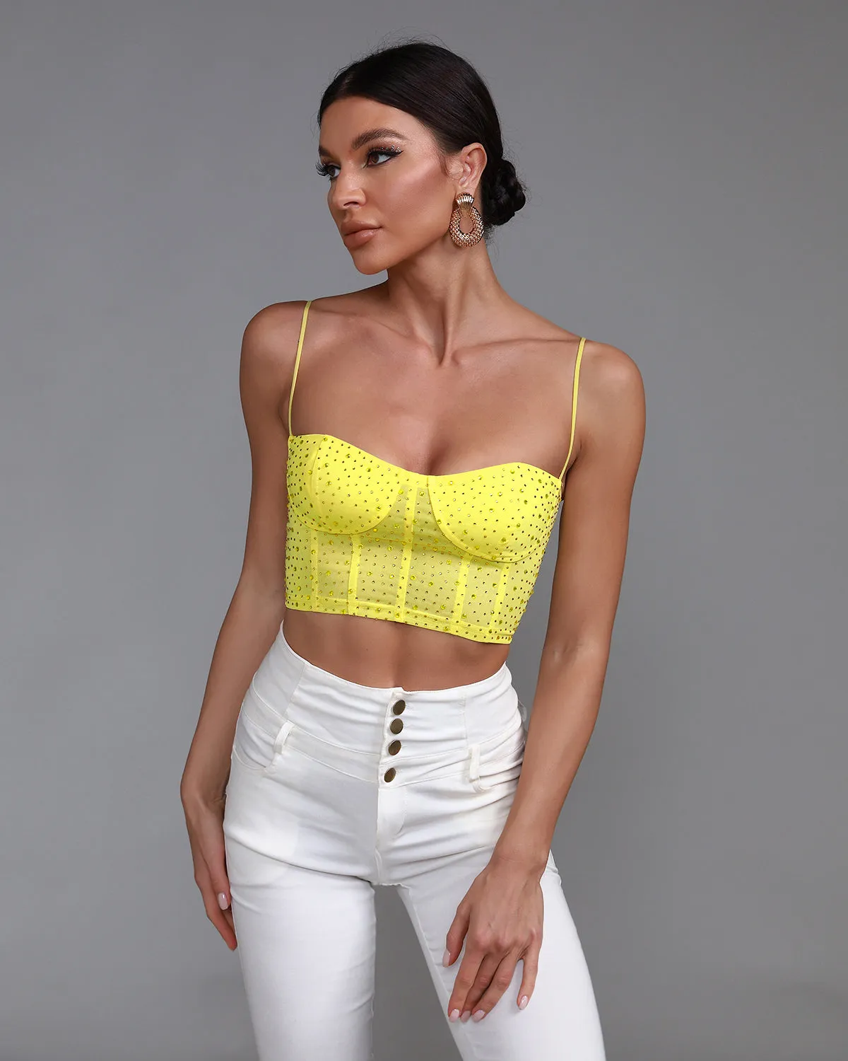 Rhinestone Strap Top