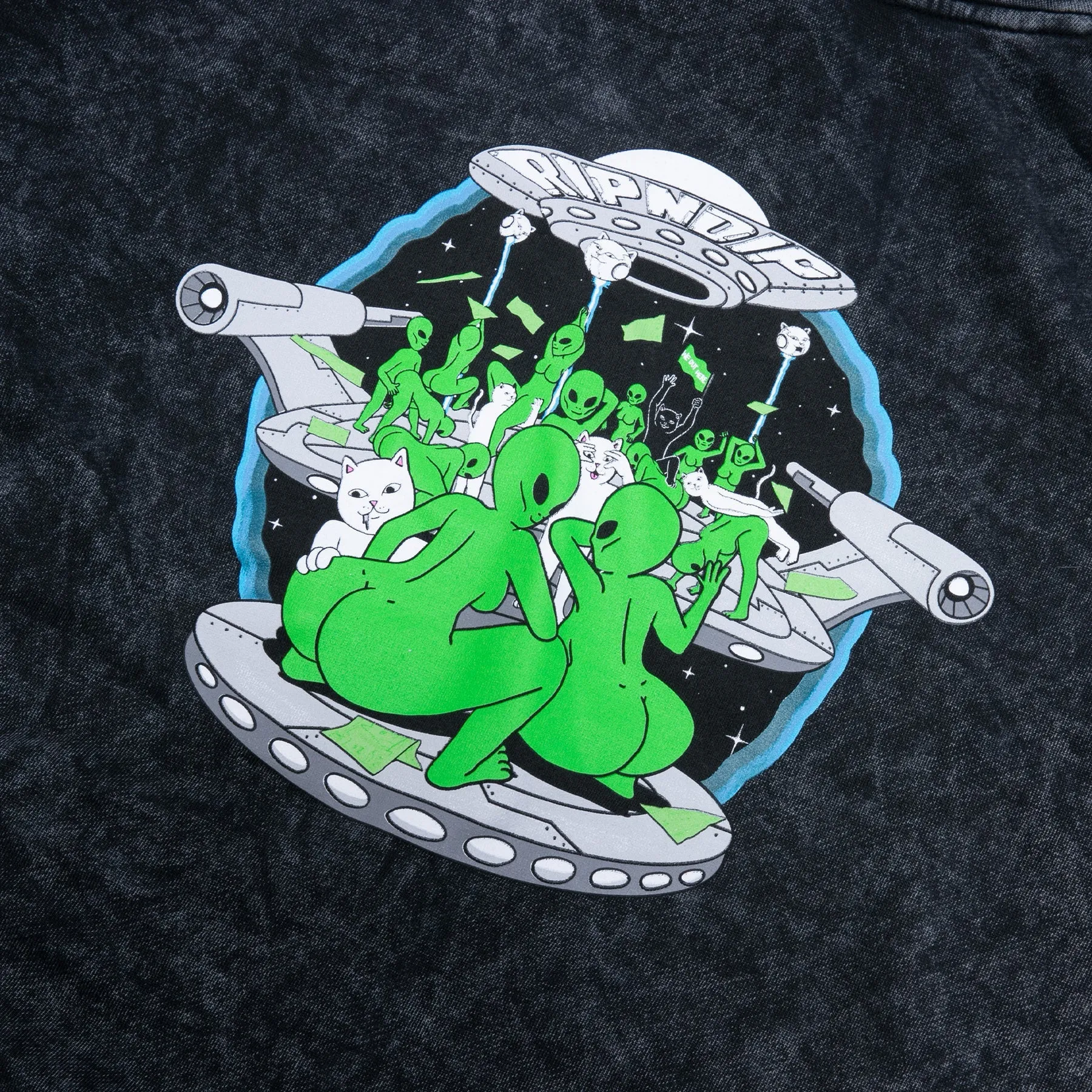 Ripndip Felpa con cappuccio uomo Stripndip  nero lavato