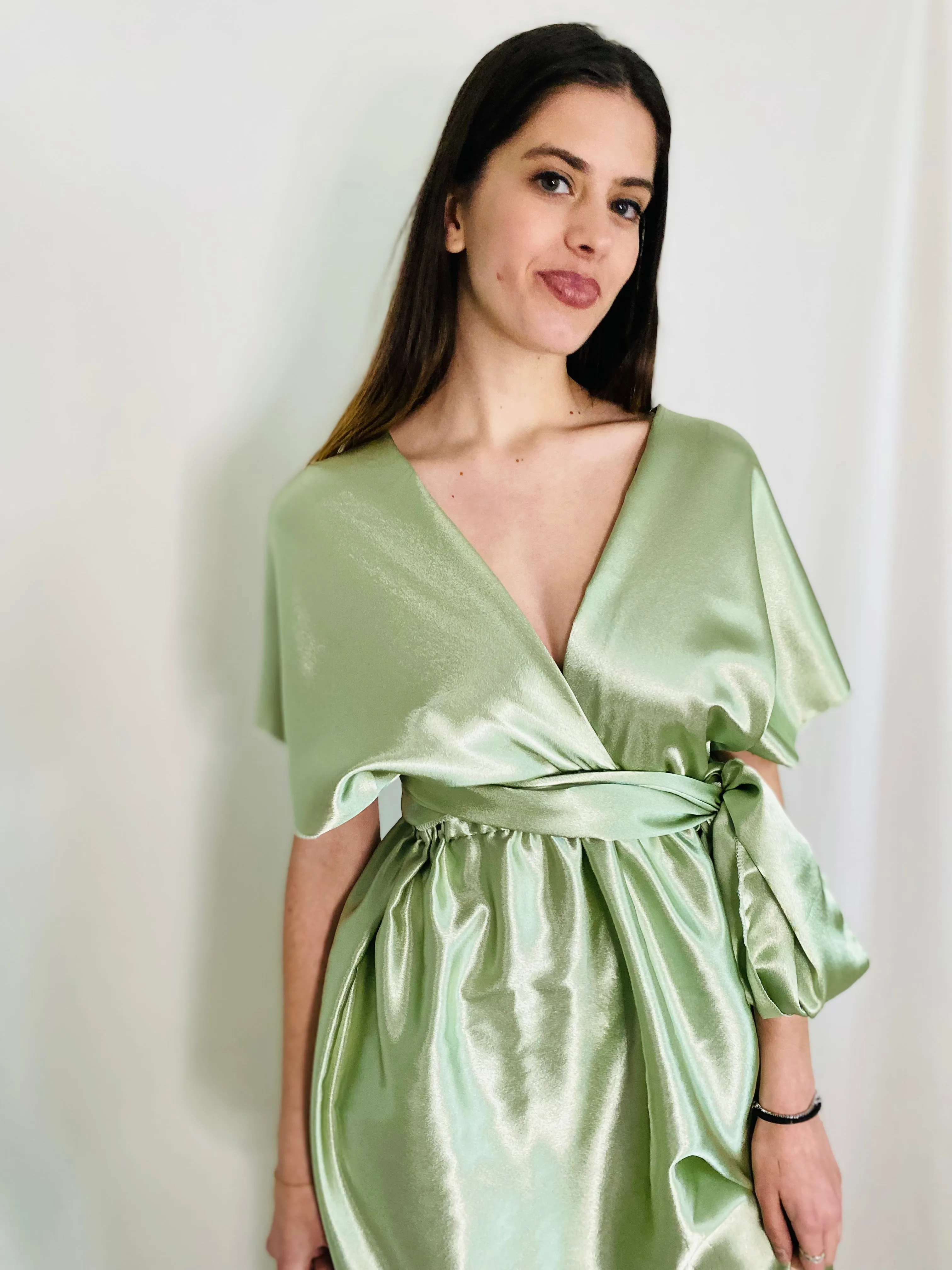 Robe convertible en Satin  - Robe Infinity - Choix de couleur - Robe Fendu en satin