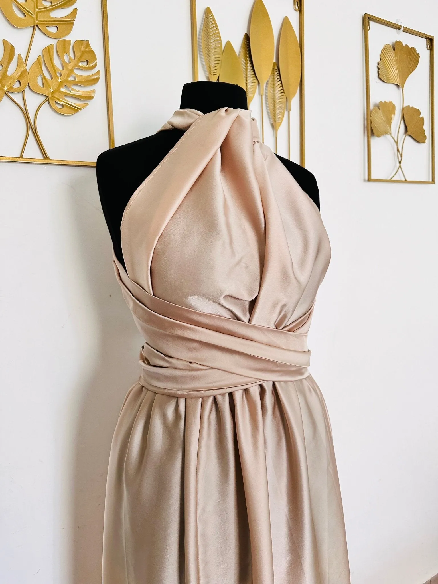 Robe convertible en Satin  - Robe Infinity - Choix de couleur - Robe Fendu en satin