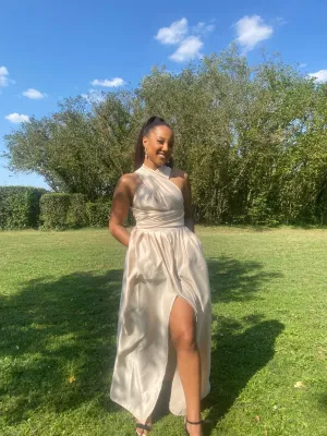 Robe convertible en Satin  - Robe Infinity - Choix de couleur - Robe Fendu en satin