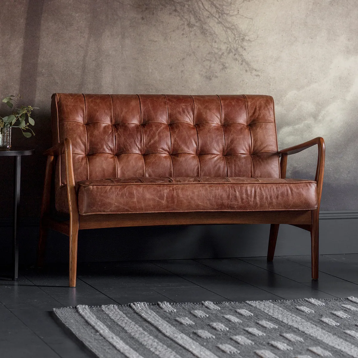 RONSON 2 Seat Vintage Leather Sofa