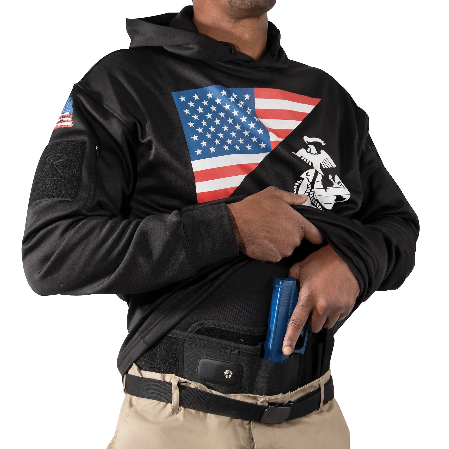 Rothco US Flag Marines USMC Eagle, Globe, & Anchor Concealed Carry Hoodie
