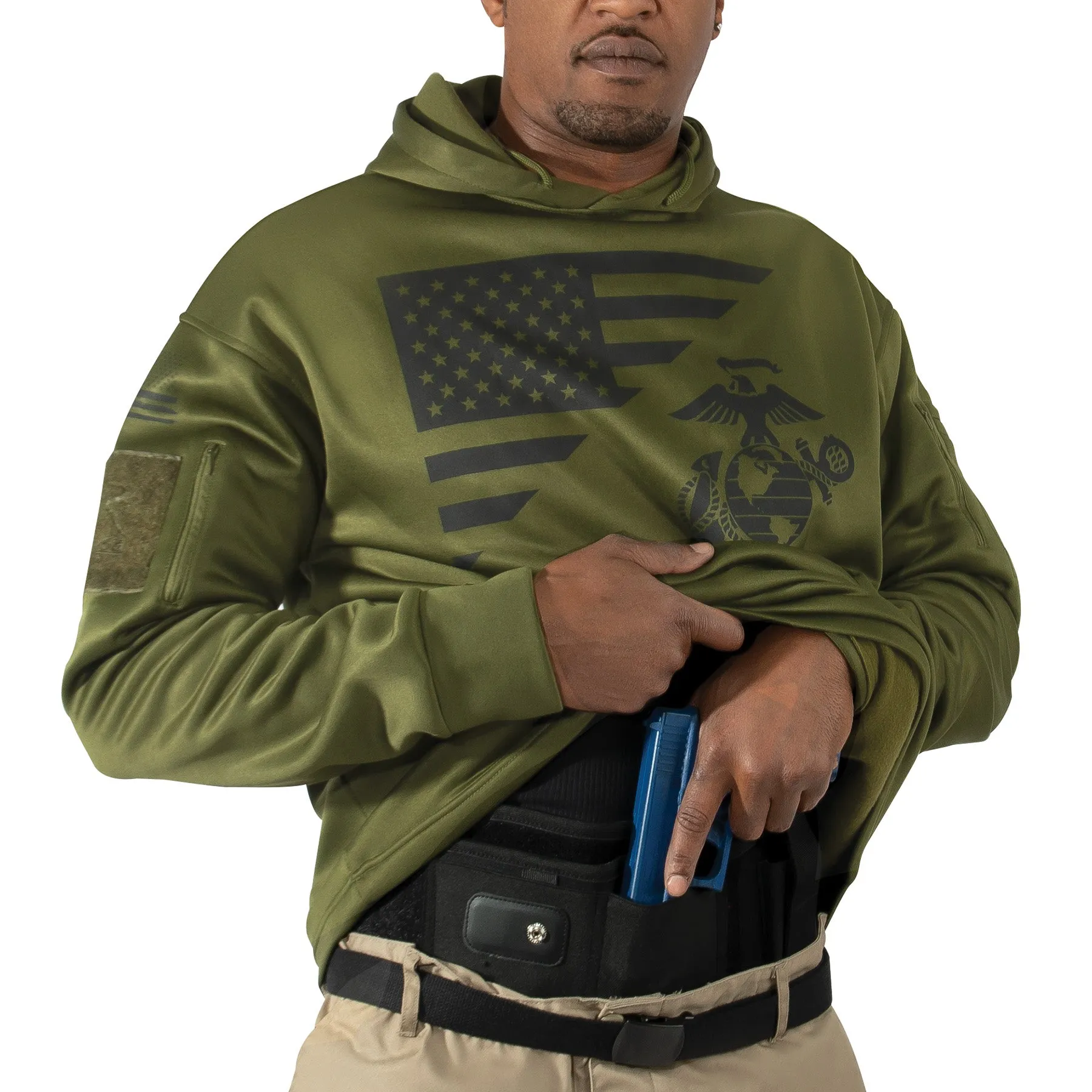 Rothco US Flag Marines USMC Eagle, Globe, & Anchor Concealed Carry Hoodie