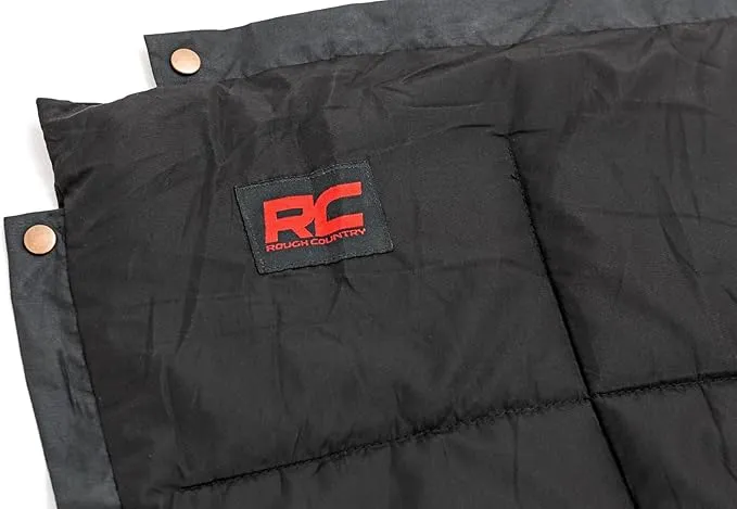 Rough Country Lightweight Waterproof Camping Blanket with Carrying Bag - 99041, X Large, Black
