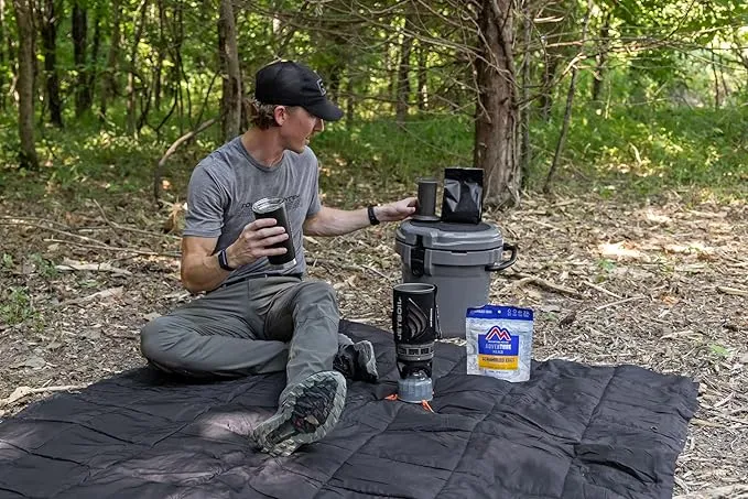 Rough Country Lightweight Waterproof Camping Blanket with Carrying Bag - 99041, X Large, Black